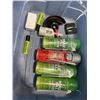 Image 4 : HAMMER DRILL, GRINDER AND TOTE OF SHOW FLUIDS