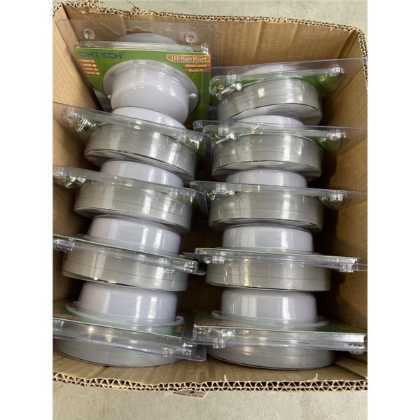 10 NEW ORTECH LED FLUSHMOUNT 3000K GREY INCANDESCENT LAMP REPLACEMENT, INDOOR OUTDOOR