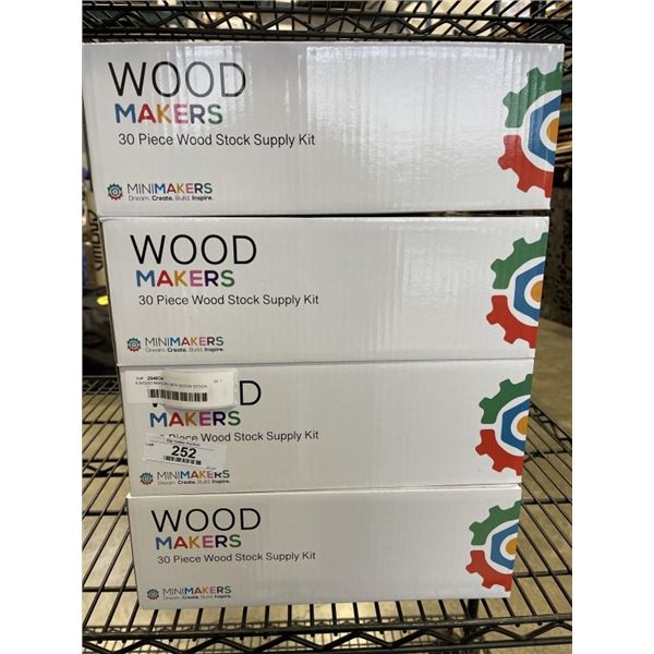 4 WOOD MAKERS 30PC WOOD STOCK SUPPLY KITS
