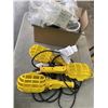 Image 1 : 3 YELLOW WORKLIGHTS AMND ASSORTED ELECTRIAL LIGHT BOXES