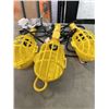 Image 2 : 3 YELLOW WORKLIGHTS AMND ASSORTED ELECTRIAL LIGHT BOXES