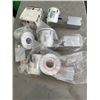 Image 3 : 3 YELLOW WORKLIGHTS AMND ASSORTED ELECTRIAL LIGHT BOXES