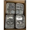 Image 2 : NEW CASE OF HANDI-FOIL OBLONG 3 COMPARTMENT TRAYS W/ LIDS, 250 COUNT