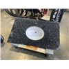 Image 3 : GRANITE VANITY TOP W/ SINK - 38" x 22"