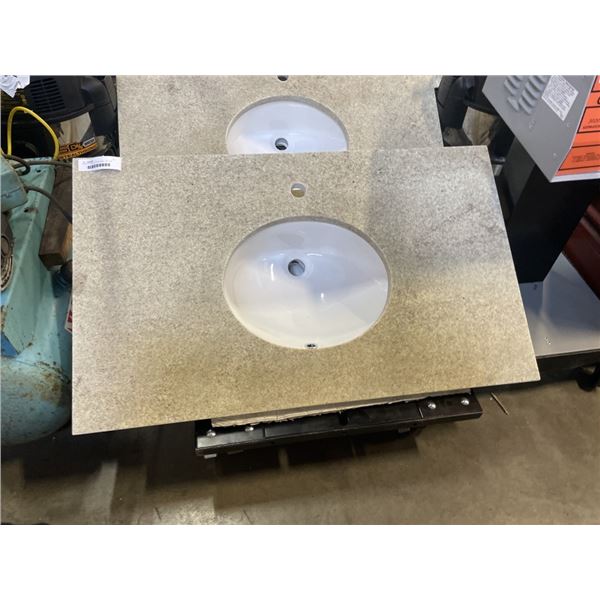 GRANITE VANITY TOP W/ SINK - 38" x 22"