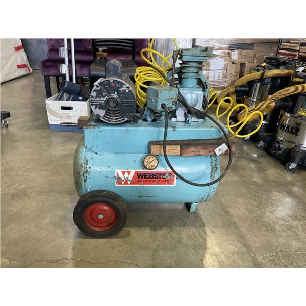 WEBSTER AIR COMPRESSOR - WORKS, MISSING PRESSURE GAUGE