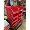 Image 1 : 8 AKRO RED STACKING ORGANIZER BINS