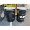 Image 1 : 2 BLACK METAL BARRELS