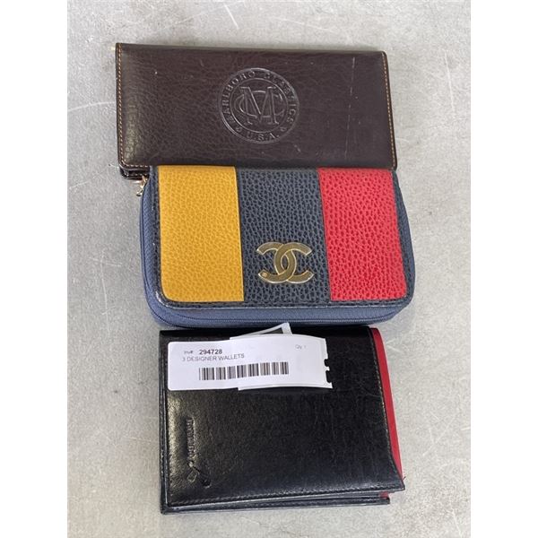 3 DESIGNER WALLETS