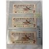 Image 2 : 3 MINT 1986 CANADIAN $2 BILLS, LAST ISSUE OF THE $2 BILL