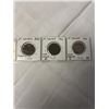 Image 1 : 3 CANADIAN LARGE CENTS 1886 QUEEN VICTORIA, 1906 KING EDWARD VII, 1916 KING GEORGE V