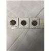 Image 2 : 3 CANADIAN LARGE CENTS 1886 QUEEN VICTORIA, 1906 KING EDWARD VII, 1916 KING GEORGE V