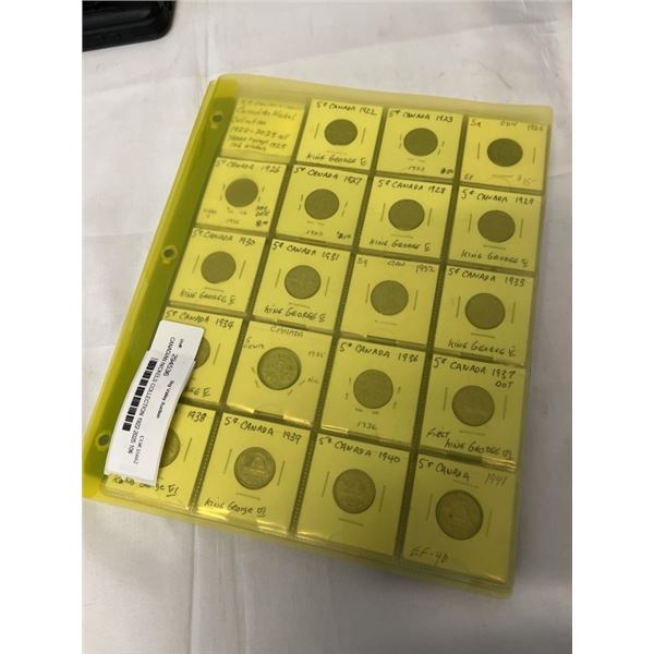 CANADIAN NICKELS COLLECTION 1922-2025 106 NICKELS ALL YEARS EXCEPT 1925