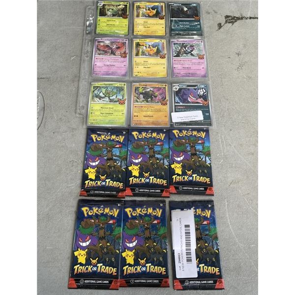 8 NEW POKEMON PACKS AND 9 FOIL CARDS