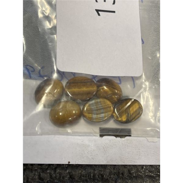 6 TIGERS EYE GEMSTONES 18.20CT
