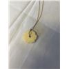 Image 3 : VINTAGE HAND CARVED GENUINE IVORY ROSE PENDANT W/ GOLD CHAIN 16-18" LENGTH