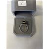 Image 2 : VINTAGE STERLING SILVER W/ SMOKEY TOPAZ QUARTZ RING, MARKED STERLING 925 TAXCO JS HALLMARK SIZE 7.5