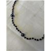 Image 2 : VINTAGE BLACK ALASKAN DIAMOND HEMETITE AND GENUINE RED GARNET STONES BEAD NECKLACE 18" LENGTH