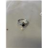Image 1 : STERLING SILVER W/ BLACK ONYX STONE RING, MARKED STERLING CA SIZE 7