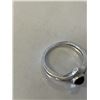 Image 3 : STERLING SILVER W/ BLACK ONYX STONE RING, MARKED STERLING CA SIZE 7