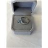 Image 4 : STERLING SILVER W/ BLUE STONE RING, MARKED BMO 925 SIZE 6.5