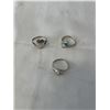 Image 1 : 3 STERLING SILVER RINGS 2 MARKED 925 AND ONE STERLING SILVER SIZE 6-6.5