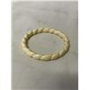 Image 1 : CARVED VINTAGE IVORY BANGLE, 2 HAIRLINE CRACKS UNAUTHENTICATED