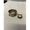 Image 1 : SILVER PLATED NAPKIN RING AND 925 RING