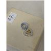 Image 2 : STERLING SILVER W/ 18K GOLD HEART PENDANT, MAKRED S925