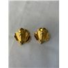Image 2 : PAIR OF VINTAGE GOLD SCREW ON CLIP ON EARRINGS, EACH MARKED CORO (C)
