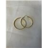 Image 1 : PAIR OF VINTAGE GOLD HOOP EARRINGS, MARKED EACH GERMANY AND NUMBERS