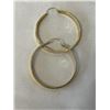 Image 2 : PAIR OF VINTAGE GOLD HOOP EARRINGS, MARKED EACH GERMANY AND NUMBERS