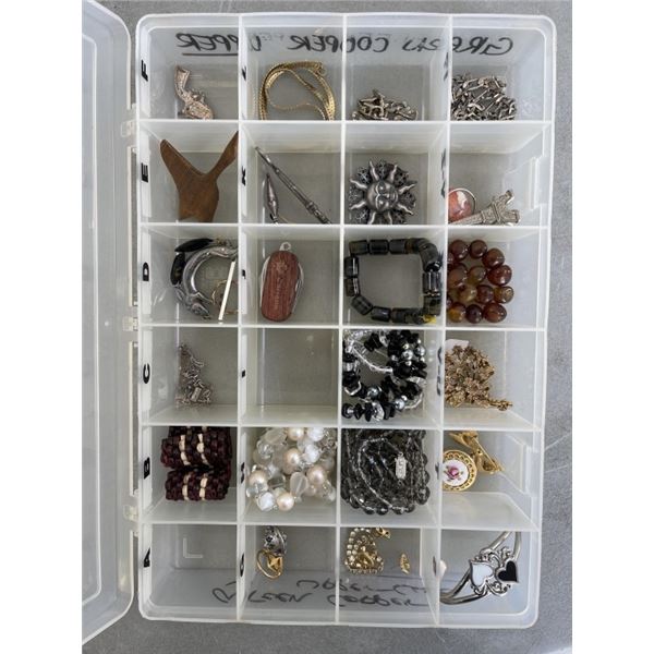 PARTS CASE W/ COSTUME JEWELELRY