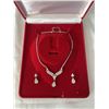 Image 1 : VINTAGE RHINESTONES NECKLACE W/ MATCHING EARRINGS