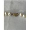 Image 3 : VINTAGE HAND KNOTTED FRESHWATER PEARL NECKLACE W/ 14K GOLD CLASP STAMPED 14K Z