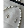 Image 3 : VINTAGE FRESHWATER PEARL NECKLACE W/ BRACELET AND EARRINGS SET, STAMPED 925