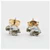 Image 1 : 10KT YELLOW GOLD NATURAL AQUAMARINE HEART SHAPE EARRINGS, RETAIL $400.00. AQUAMARINE IS THE BIRTHSTO