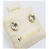 Image 3 : 10KT YELLOW GOLD NATURAL AQUAMARINE HEART SHAPE EARRINGS, RETAIL $400.00. AQUAMARINE IS THE BIRTHSTO