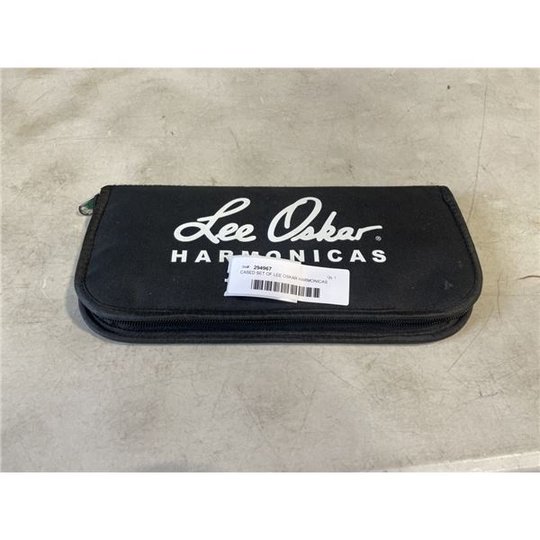 CASED SET OF LEE OSKAR HARMONICAS