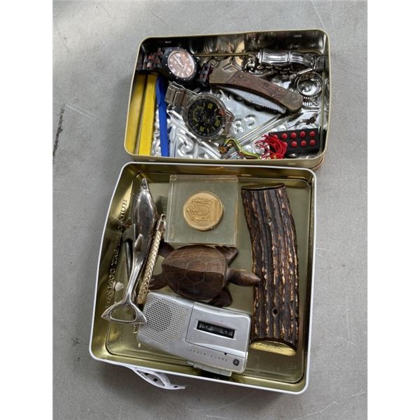 2 TRAYS OF COLLECTIBLES