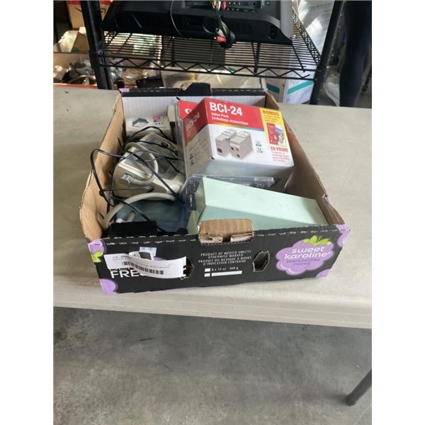 DIGITAL BLOOD PRESSURE MONITOR AND TIMEX CLOCK AND TWO BRIGHTSTAR REMOTES AND INK TANKS FOR CANON PR