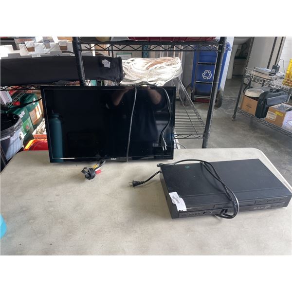 RCA 24 INCH TV AND TOSHIBA DVD PLAYER