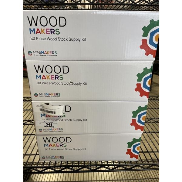 4 WOOD MAKERS 30PC WOOD STOCK SUPPLY KITS