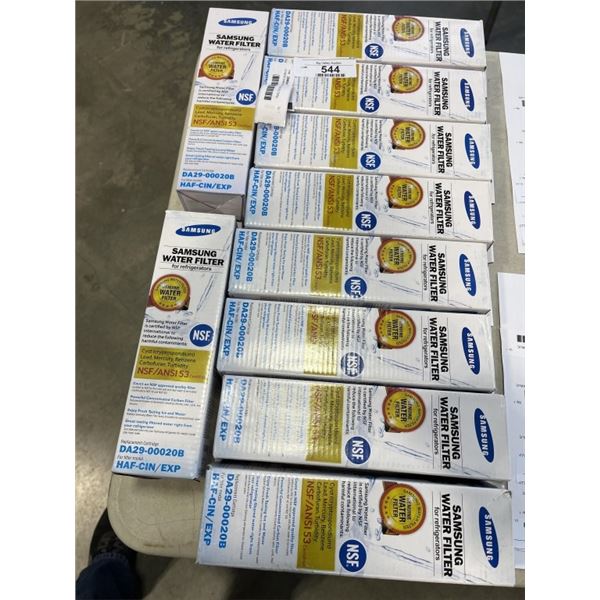 10 NEW SAMSUNG WATER FILTERS - HAF-CIN, RETAIL $48 EACH, $480 TOTAL