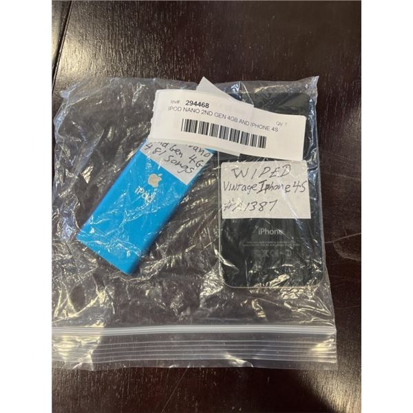 IPOD NANO 2ND GEN 4GB AND IPHONE 4S A1387