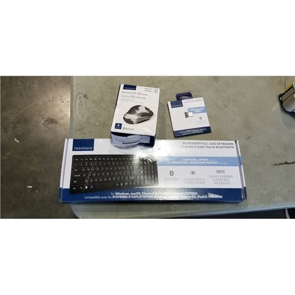 INSIGNIA WIRELESS KEYBOARD AND MOUSE COMBO WITH BLUETOOTH ADAPTER