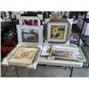 Image 1 : LOT OF 8 FRAMED PRINTS