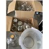 Image 1 : 2 BOXES OF JARS AND GLASS JUG