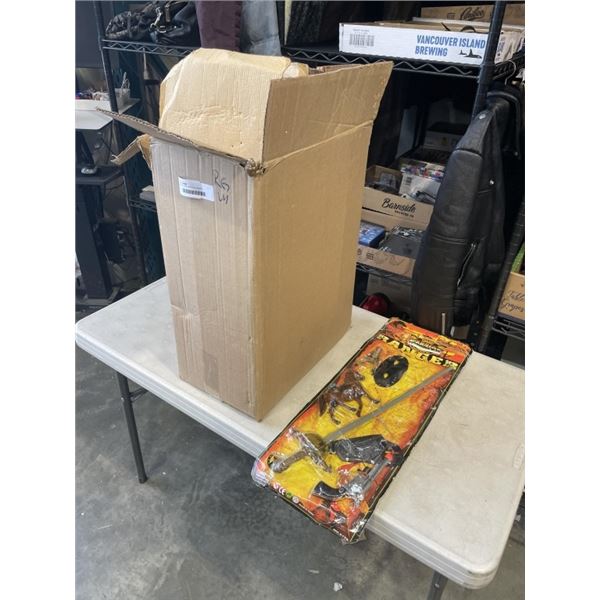 CASE OF NEW WARRIOR RANGER SHERRIFF PLAY SETS