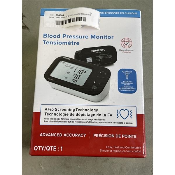 NEW OMRON BLOOD PRESSURE MONITOR